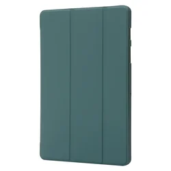 Premium PU Leather Stand Case for XiaoxinPad Plus 2023 (Dark green)