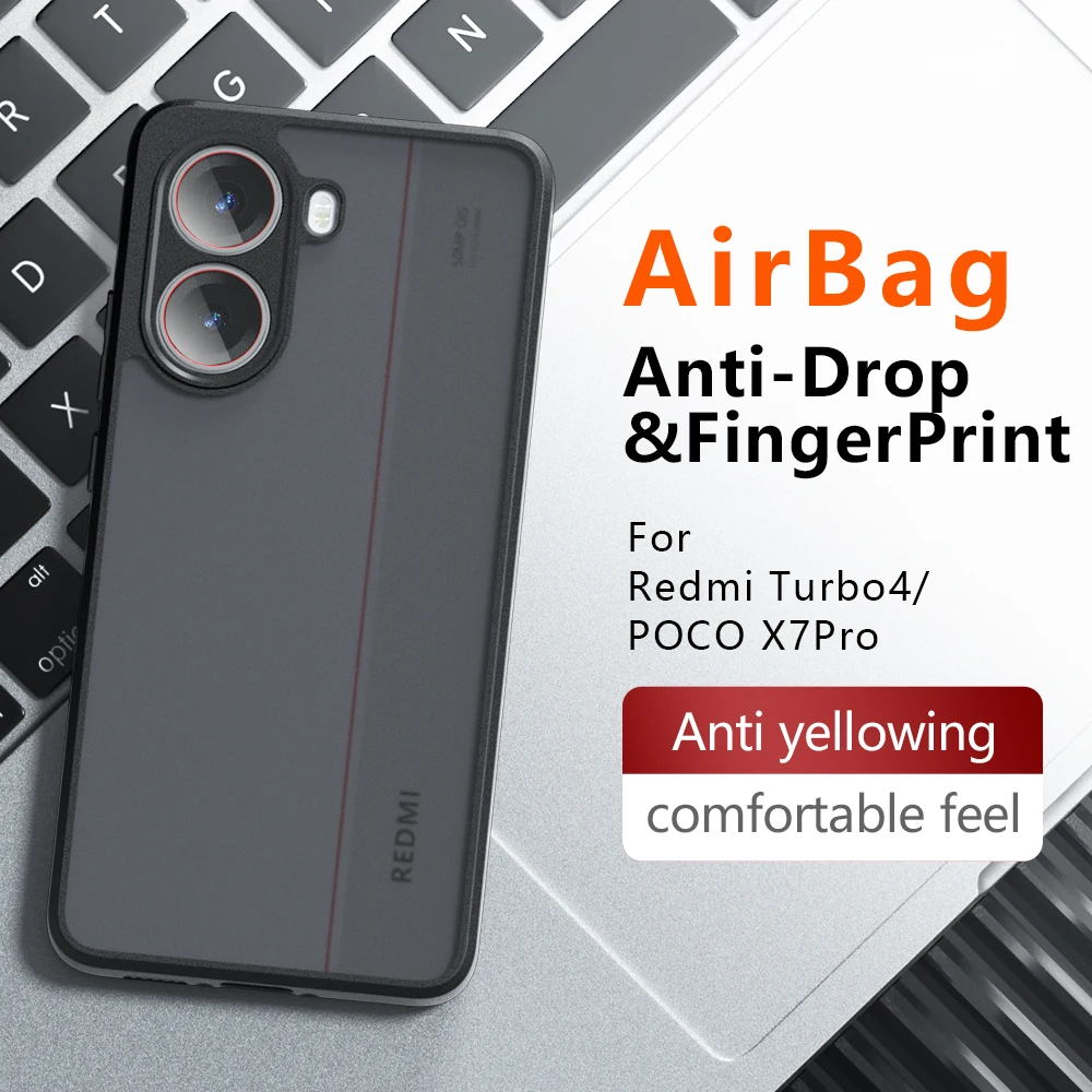 Matte Clear Shockproof Phone Case - Acrylic PC + TPU Thin Bumper Design