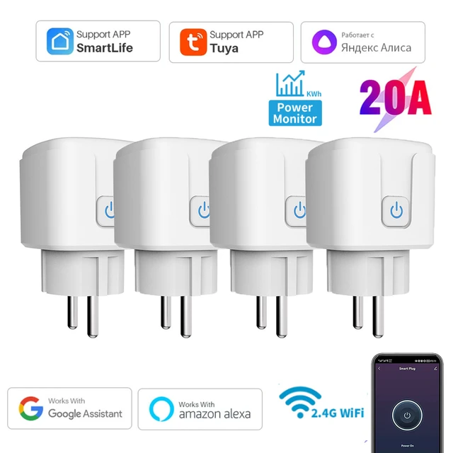 Meross-enchufe inteligente con Wifi, toma de corriente con monitoreo de  energía, 16A, para Alexa, asistente de Google, SmartThings - AliExpress