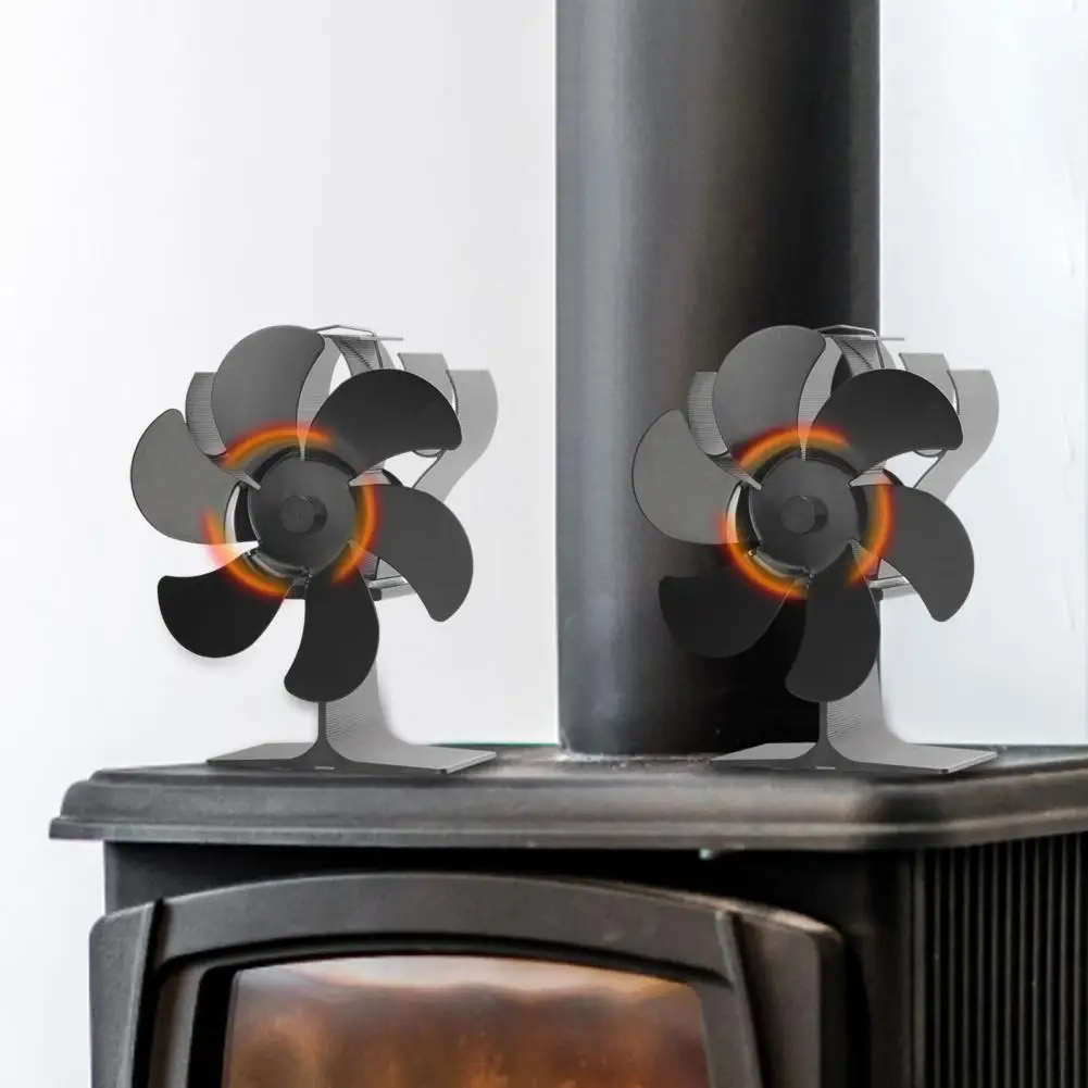 Heat Powered Fan 1 Set 6-Blade Heat Powered Fan Efficient Warmth Silent  Smooth Rotation Stove Fan for Log Burner - AliExpress