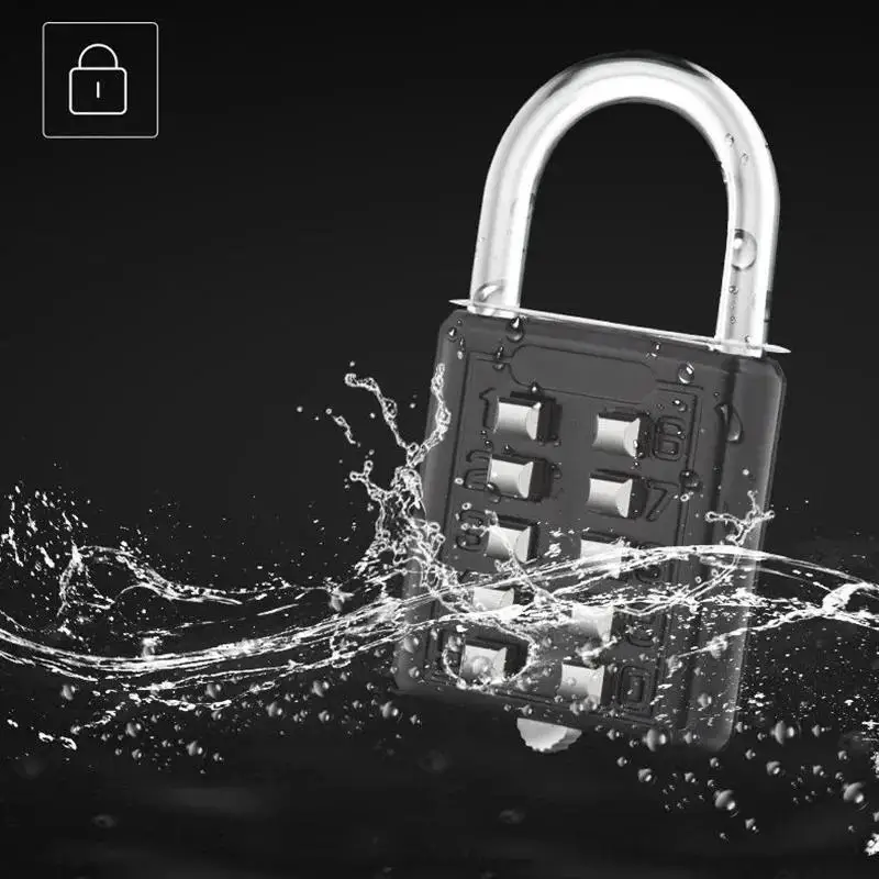 Preset Code Aftermarket Eight-digit Button Zinc Alloy Password Lock School Airport Backpack Travel Lock Waterproof password lock,combination padlock,combination locks