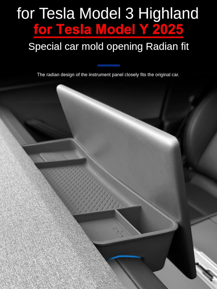 for Tesla Model Y L Juniper 2025 ETC Storage Organizer Tray Model 3 Highland 2024 Dashboard Behind Screen Glasses Tissue Holder