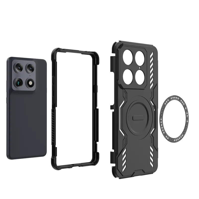 Magnetic Hard PC Rubber Case with Magsafe & Anti-Shock Armor Function