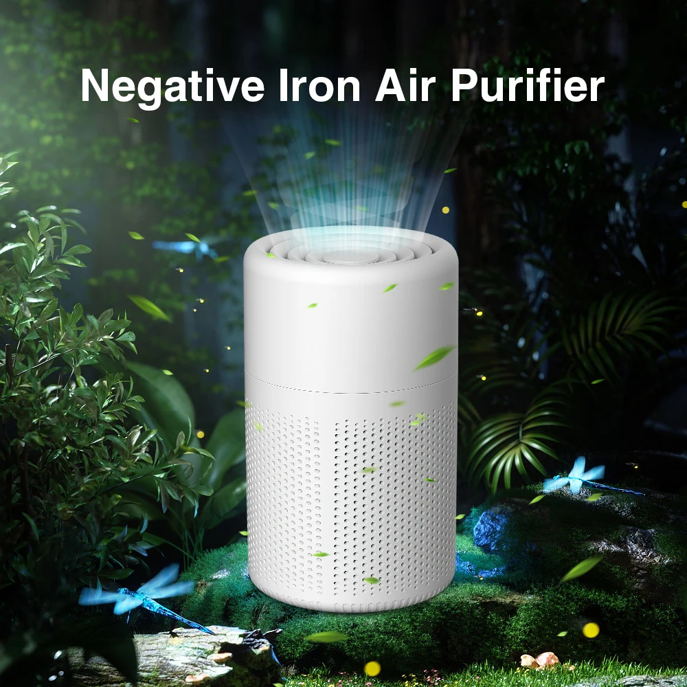 Household Desktop Air Purifier Smoke Odor Negative Ion Generator HEPA Air Purifier Purifying Air Formaldehyde for Car and Room