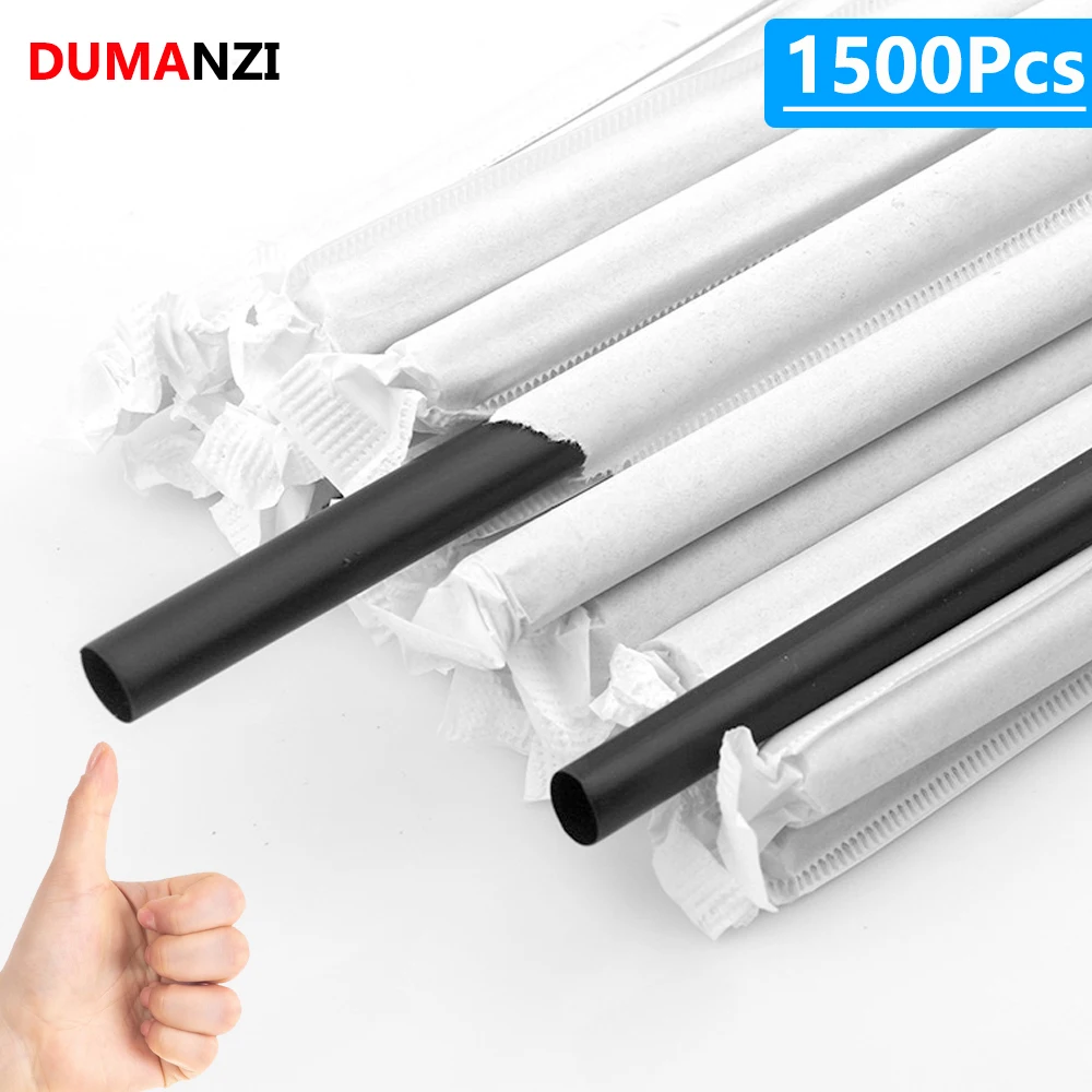 Drinking Straws 50-1000Pcs Paper Plastique Single Piece Packaging Flexible Party Kitchen Beverage