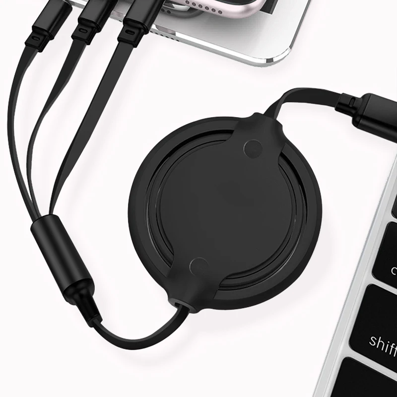3 in 1 USB 충전기 고속 충전 케이블 타입 C 마이크로 IOS 멀티 충전 ..