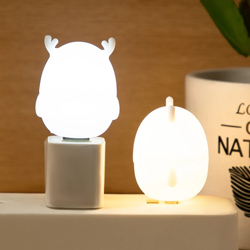 LED Portable Emergency Eye Protection Light USB Energy-saving Small Deer Light Atmosphere Night Light Bedside Night Light цена и фото