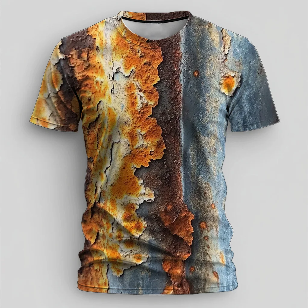 Mens Casual Retro Short Sleeve T Shirt