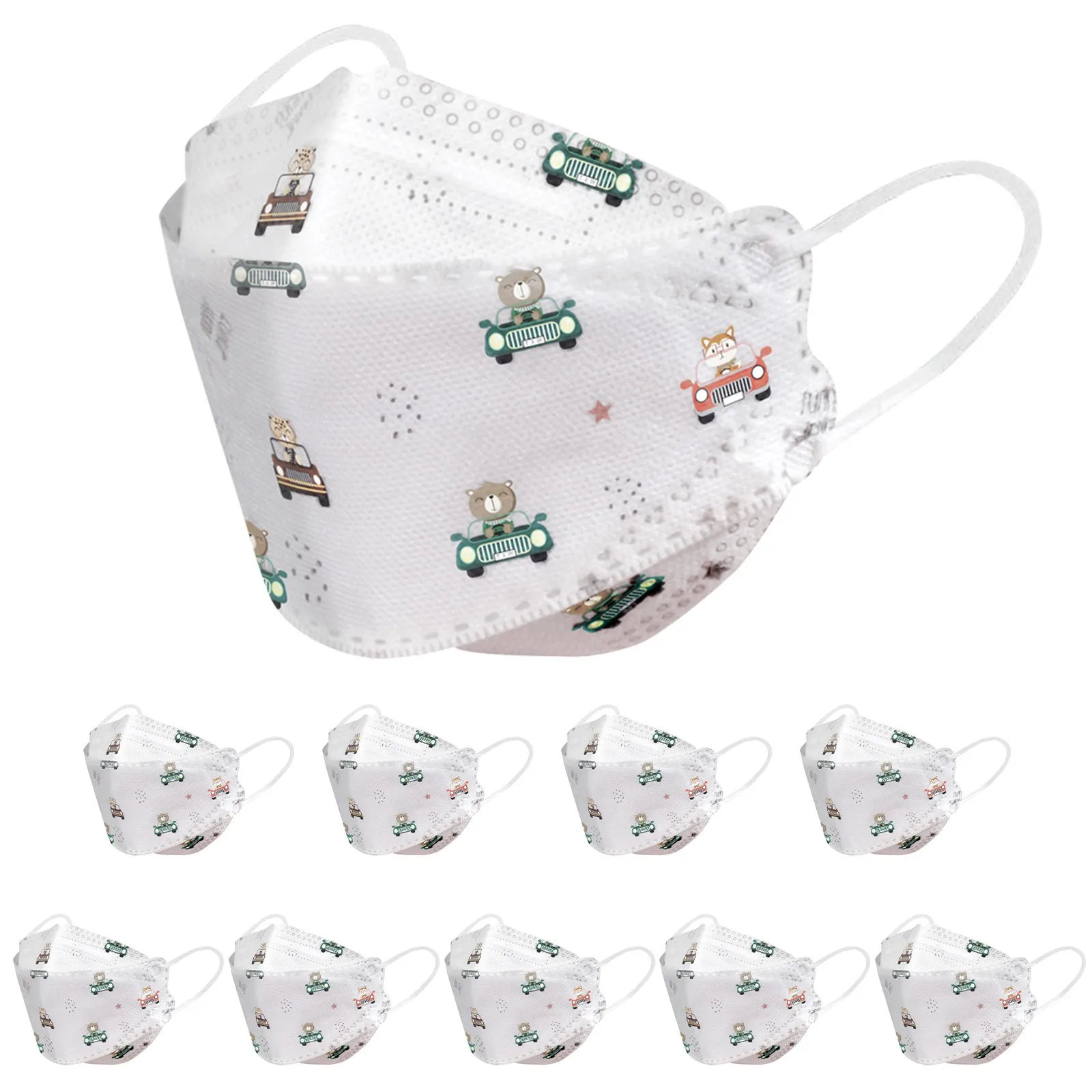 Kids Children's Baby Mask Disposable Face Mask Cartoon 5Ply Ear Loop Outdoor Dust-Proof Face Protective Disposable