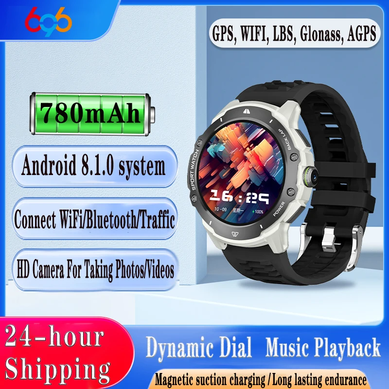 

4G Call Men Women Smart Watch 1.43" AMOLED Screen 2G RAM 32G ROM GPS WIFI SIM Card Heart Rate Camera Sports Music NFC Smartwatch