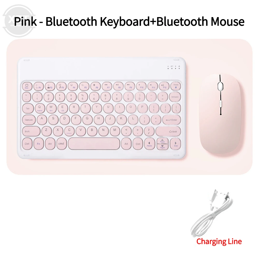 

Tablet Wireless Bluetooth Keyboard And Mouse With Round Keycap For iOS iPad Android Windows Phone Tablet