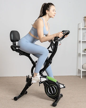 Description Picture 3 of itemFolding Exercise Bike, 4 in 1 Stationary Magnetic Cycling Bicycle Upright Indoor Cycling Bike for Home Workout 330LB Capacity