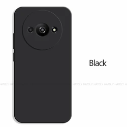 Luxury Shockproof Liquid Silicone Phone Case - Premium TPU Protective Back Cover for Redmi A3X (Black)