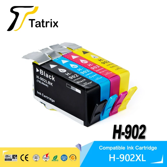 Tatrix 4PK HP902 pour HP902 XL cartouche d'encre pour HP Officejet Pro 6960  6961 6963 6964 6965 6966 6968 6970 6971 6974 6975 6978 - AliExpress