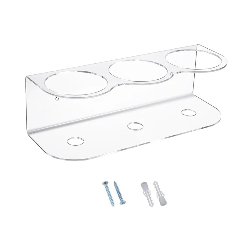 A96K-Spray Can Holder Acrylic Spray Bottle Holder Wall Mounted Aerosol Can Rack Spray Bottle Organizer With Hardware