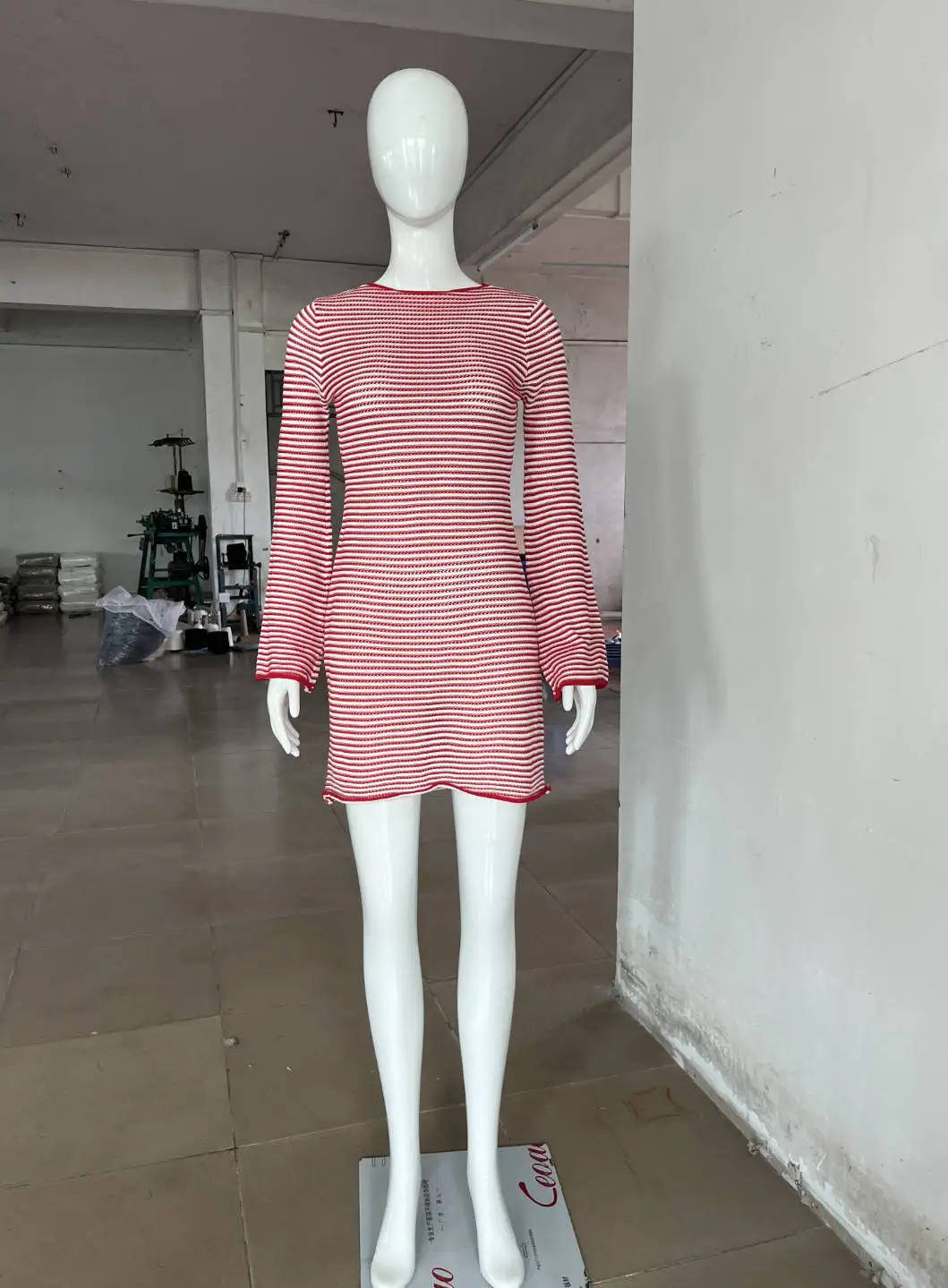 Striped Knit Sweater Mini Dress Female Patchwork High Waist Contrast Zebra Printed Beach Dress Women Knitwear Dress Autumn