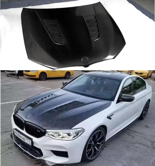 

Real Forging Carbon Fiber Bonnet For BMW G30 G38 F90 M5 5 Series 2018 2019 2020 2021 2022 Front Engine Hood Vent Cover