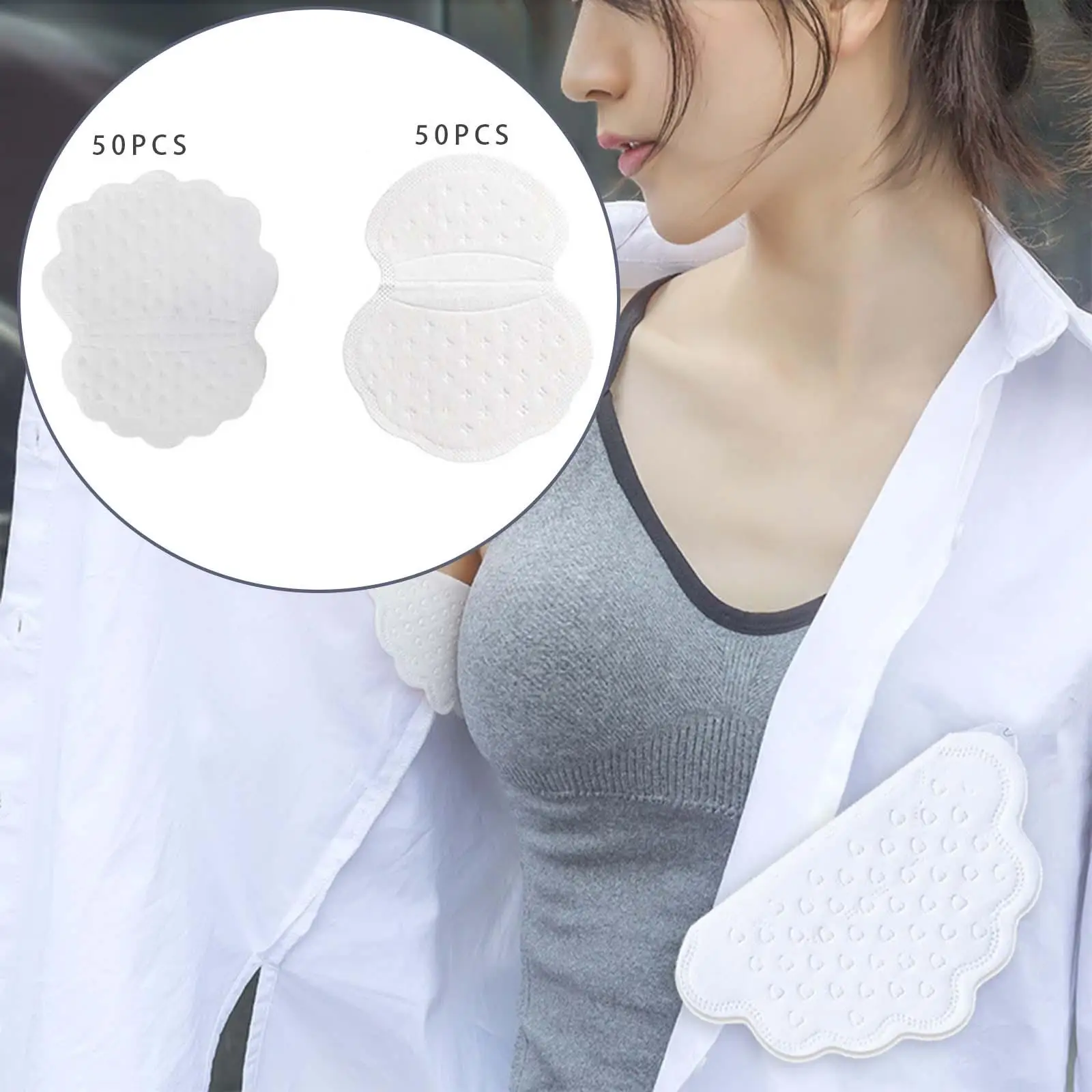

100Pcs Underarm Sweating Pads Sweat Armpit Protection Invisible for Sweating