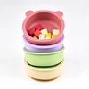 1PC New color Silicone Baby Tableware Set - Cute Bear Shape Suction Bowl for Toddler Eating Training Durable & Safe Dinner Plate 1