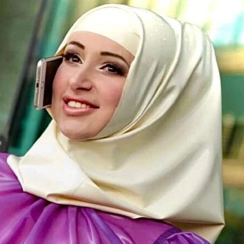 Latex Hats Hood Hijab Handmade Head Dress Nun Head scarf Neckline
