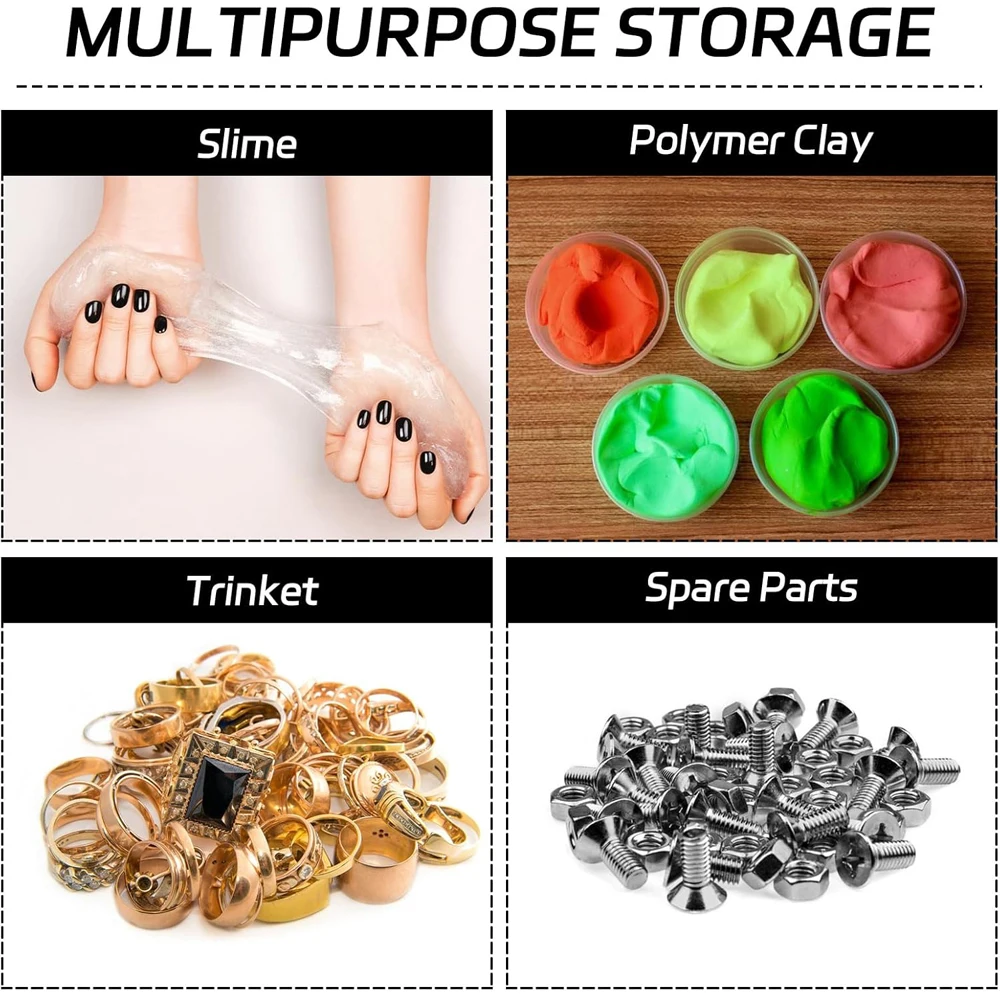 Compact Slime Containers with Water-Tight Lids and Handles