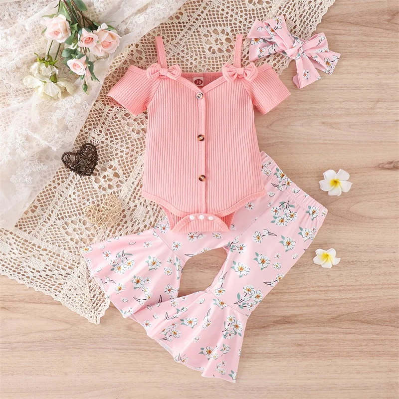Baby Girl Off-Shoulder Outfit Set 2