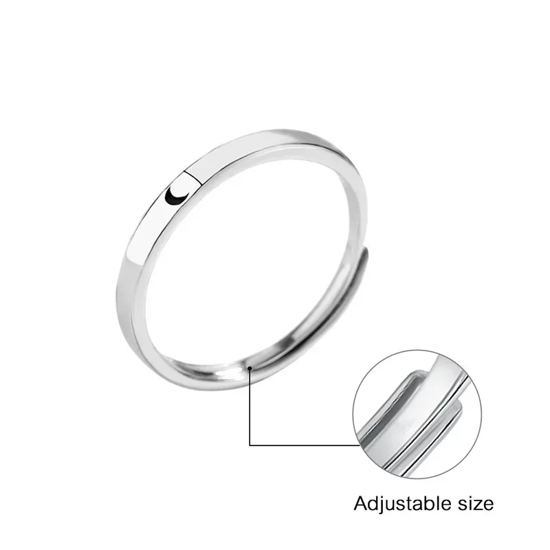 1/2pcs Sun Moon Couple Rings Open Adjustable Ring Eachother Lovers Minimalist ring gift Engagement Wedding Rings Bride Jewlery