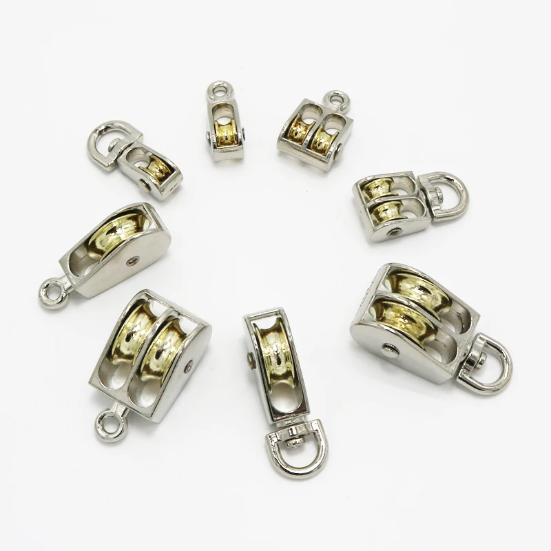 36/48/52/58/75/86mm Mini Pulleys Metal Sheave Zinc Alloy Katrol Wiel  Lifting Rope Roller Pulley Wheel Climbing