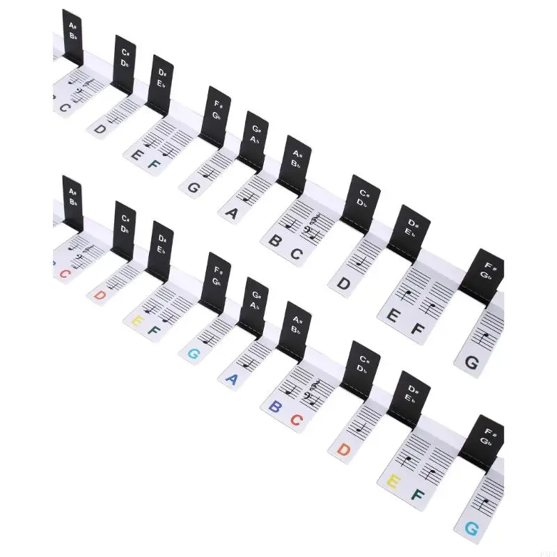 PXPF 88-Key Piano Keyboard Stickers Universal Piano Notes Guide Labels Electronic Key Labels Adhesive Stickers