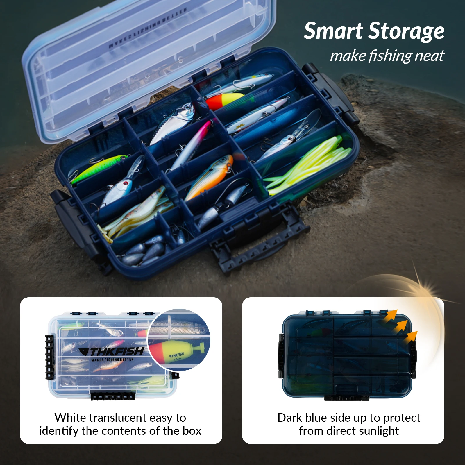 Sougayilang Fishing Tackle Boxes - 3700 Plastic Storage Organizer