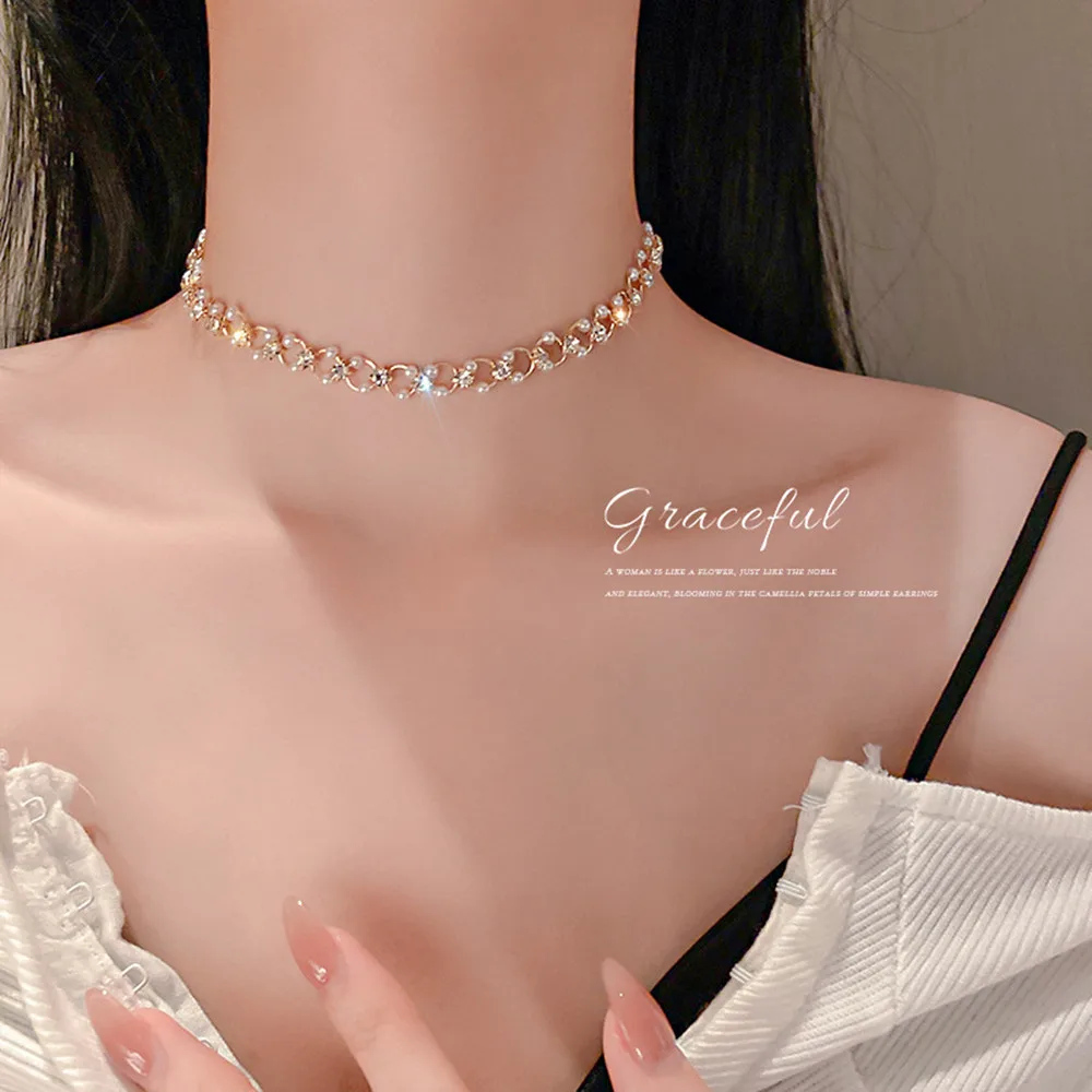 HYPNOTIZE★韓国★人気★COIL CHAIN PEARL NECKLACE ネックレス Sbb198d9e72214e788cdc4ccff0ab5