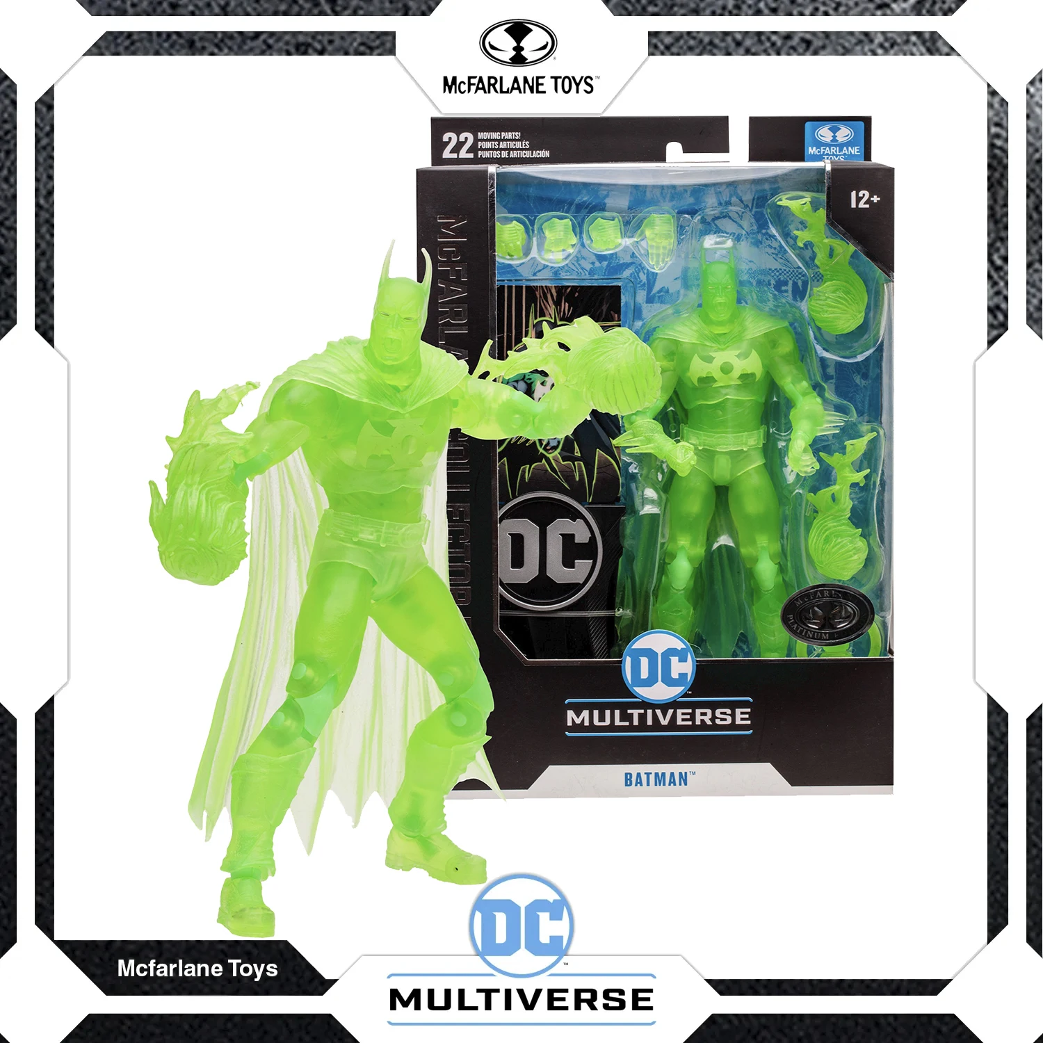 

McFarlane Toys BATMAN AS GREEN LANTERN (PLATINUM EDITION) DC Multiverse 7-Inch Movable Figure Figures Collectible Series Kids