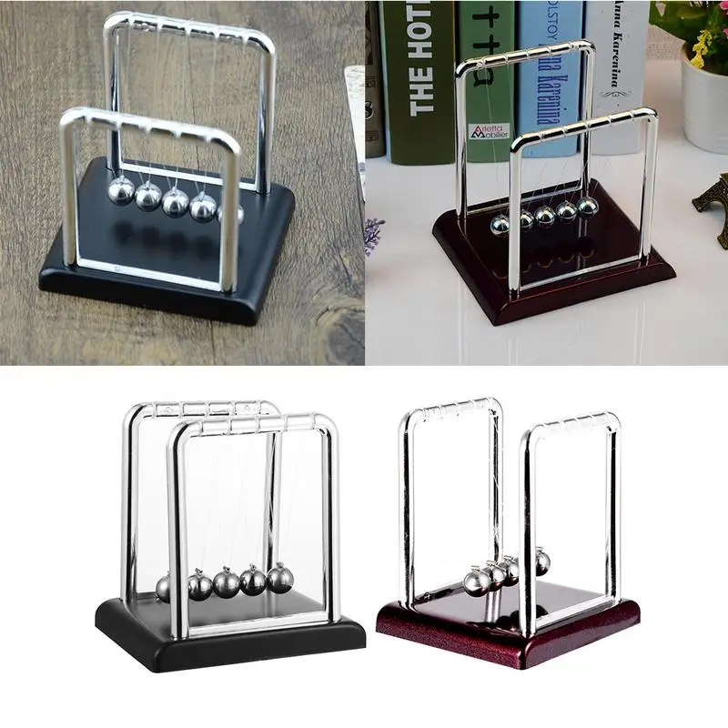 Newton Cradle newtons cradle Balance Steel Balls Science Pendulum Desk Toy Metal Pendulum Ball School Teaching Supplies Creative Decoration