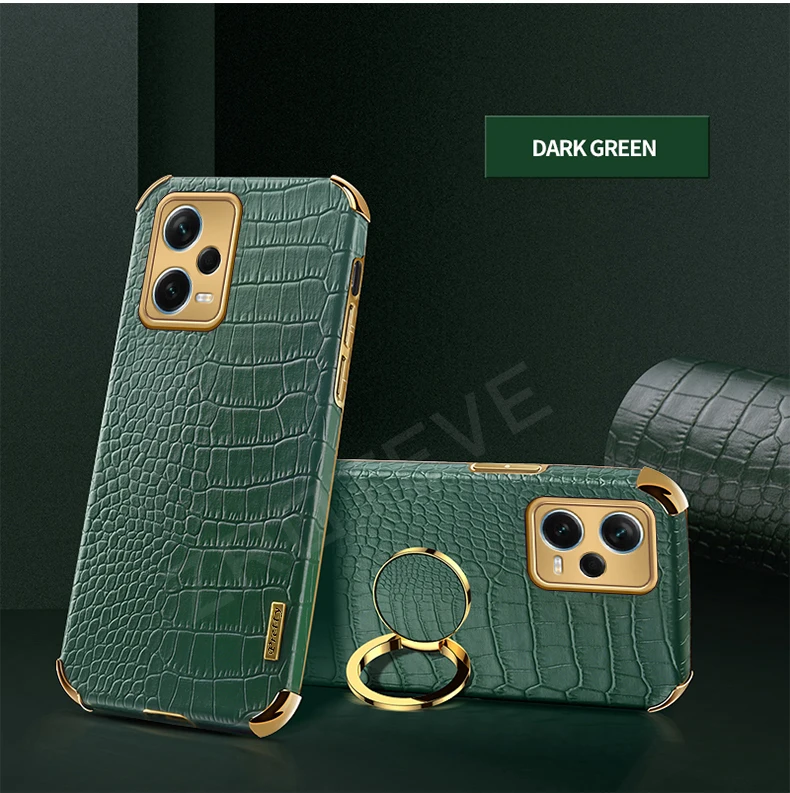 PocoX5 Fall Zroteve Überzug Silikon Krokodil Leder Abdeckung Für Xiaomi Poco X5 X4 Pro X3 NFC Xiomi Pocophone F3 F4 GT_voghion.com