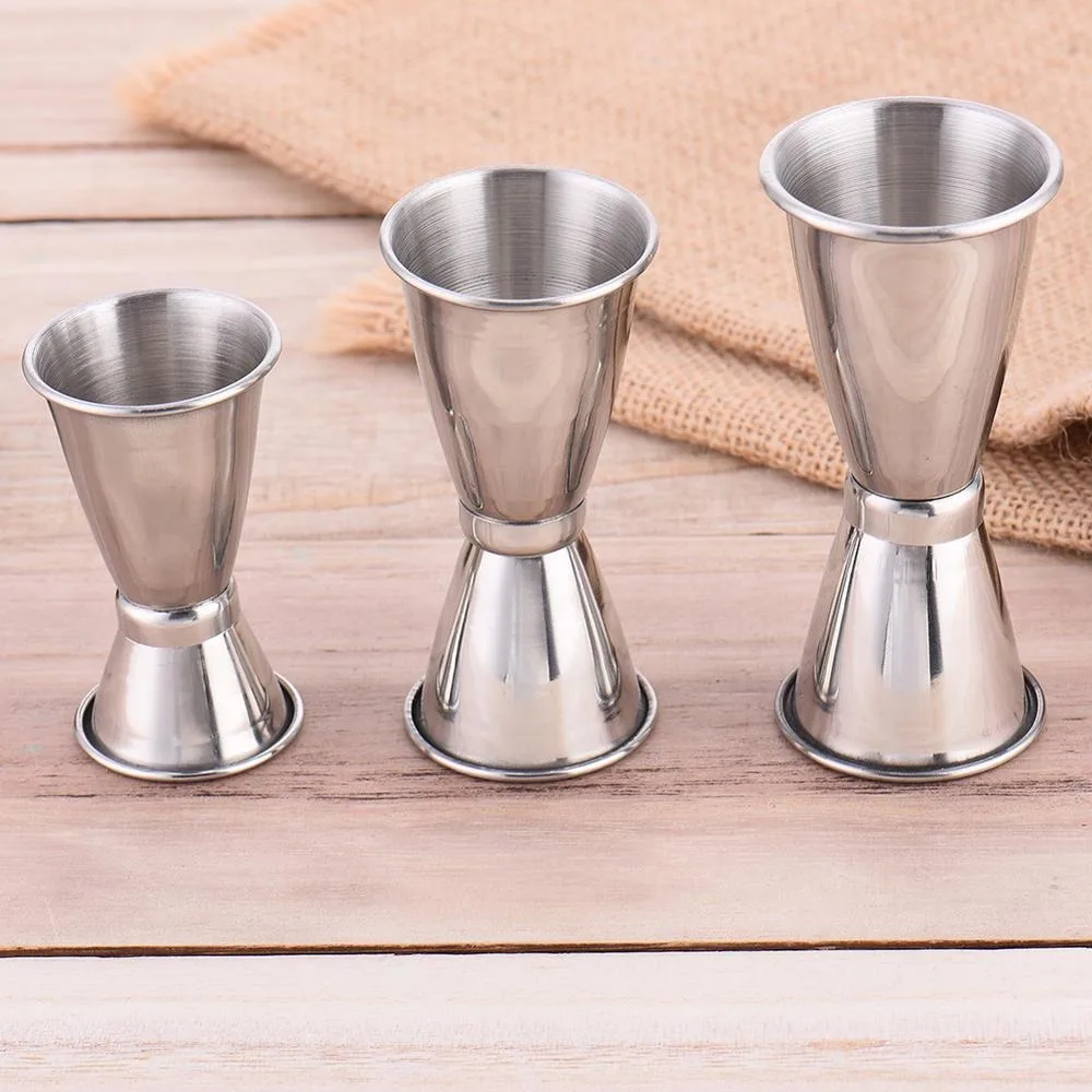 Stainless Steel Cocktail Measure Jigger 15/30 25/50 20/40ml Dual Shot Jigger Liquid Drink Measure Cup Bar Accessories