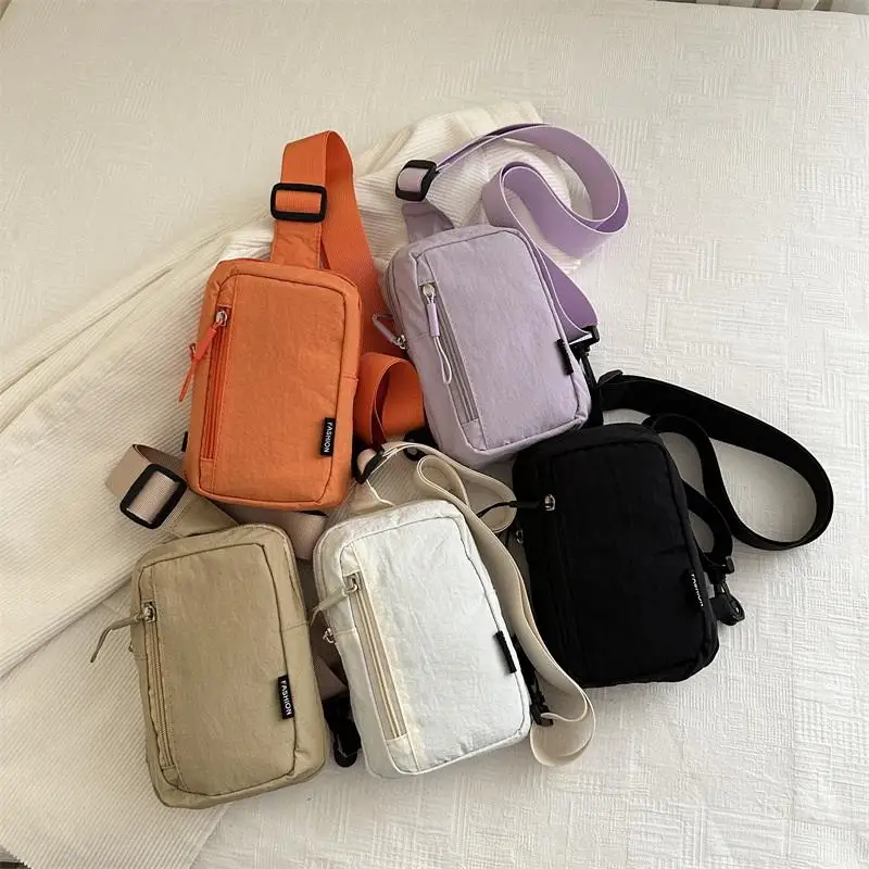 Borse a tracolla in nylon con scomparti funzionali, borse a spalla casual adatte per brevi viaggi e shopping - immagine 5