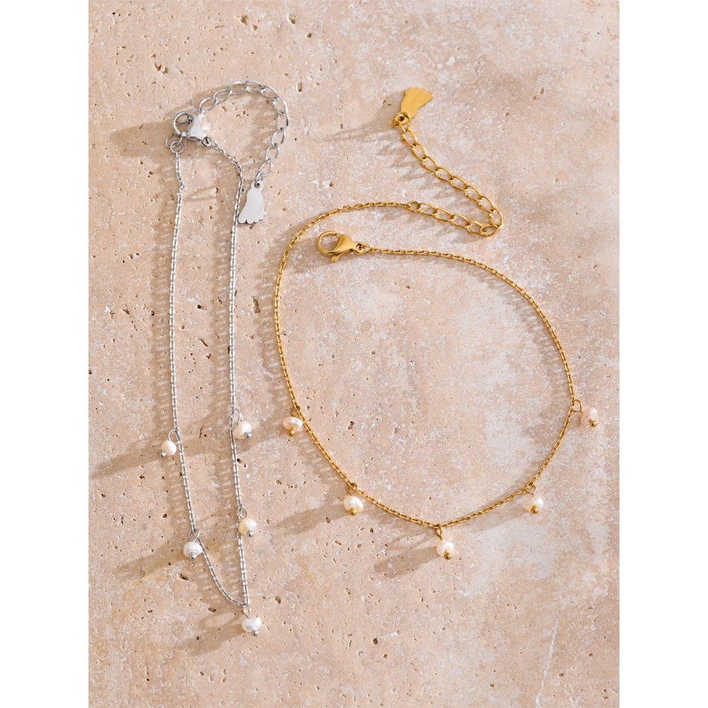 Yhpup Jewelry Anklet for Women Waterproof Stainless Steel