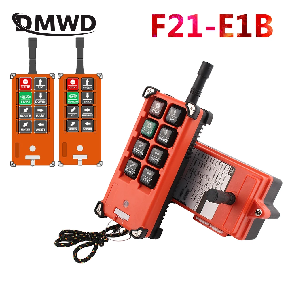 

Free Shipping Wireless F21-E1B Industrial Remote Controller DC 12V 24V 110V 220V 380V For Electric Hoist Crane Lift