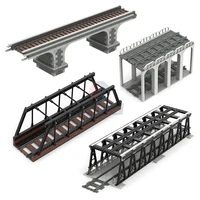 City Traffic Lamp Signpost Railway Barrier Building Blocks MOC Street View Accessories Bricks Speed Limit Indicator Warning Toys 2