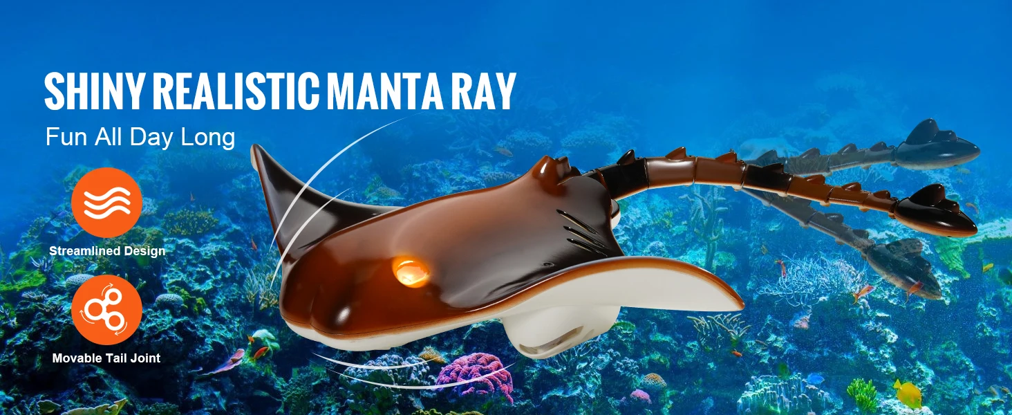 Jouet raie manta nageant dans l'eau