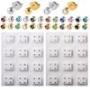 12Pairs Surgical SteelTragus Cartilage Stud 3&4mm CZ Gem Ear Piercing For Ear Piercing Gun 1