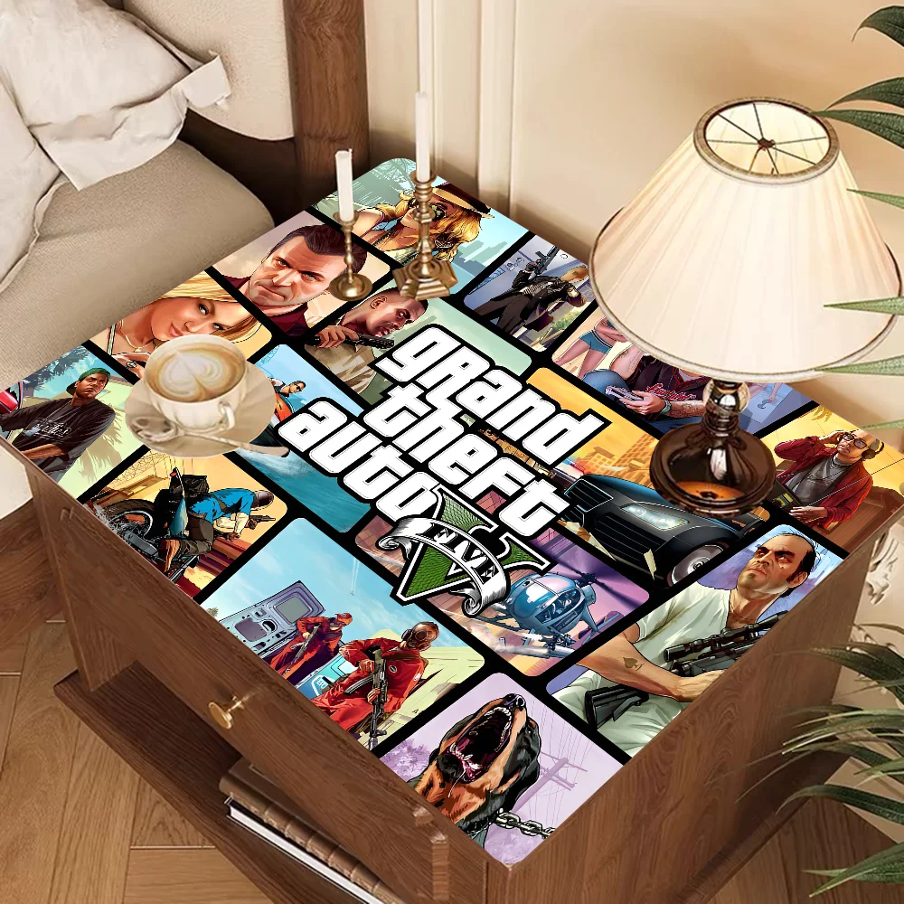 Grand Theft Auto GTA Game Non-slip Fast Water Absorption Anti-scalding Imitation Tile Printing Coffee Machine Draining Pad 3