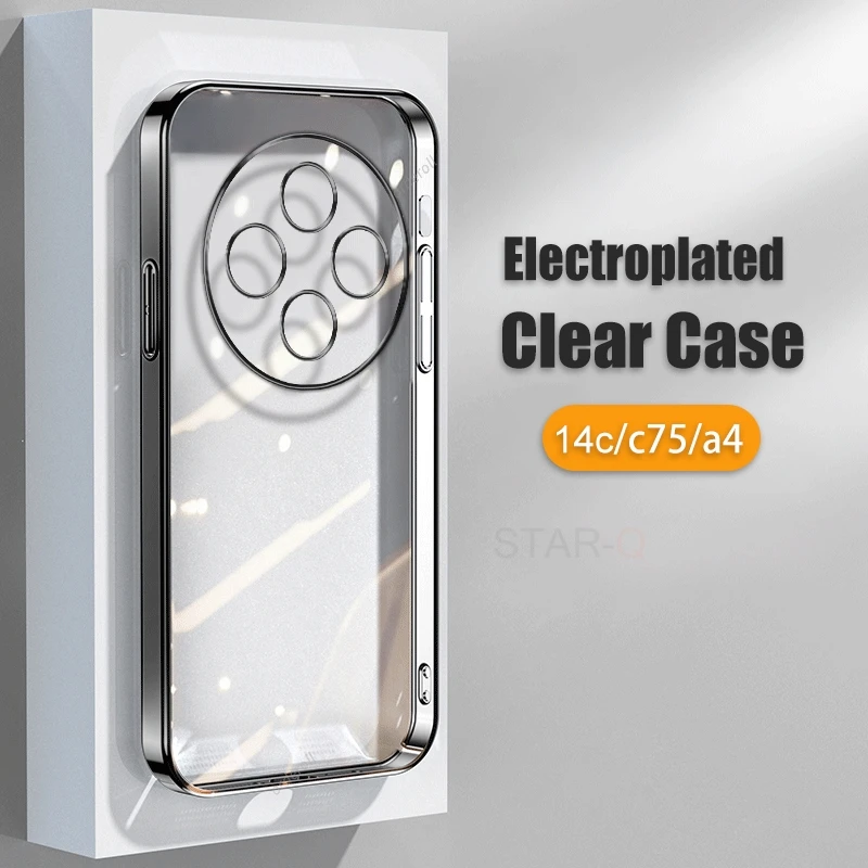 Luxury Plating Transparent Soft Silicone Clear Back Cover Case
