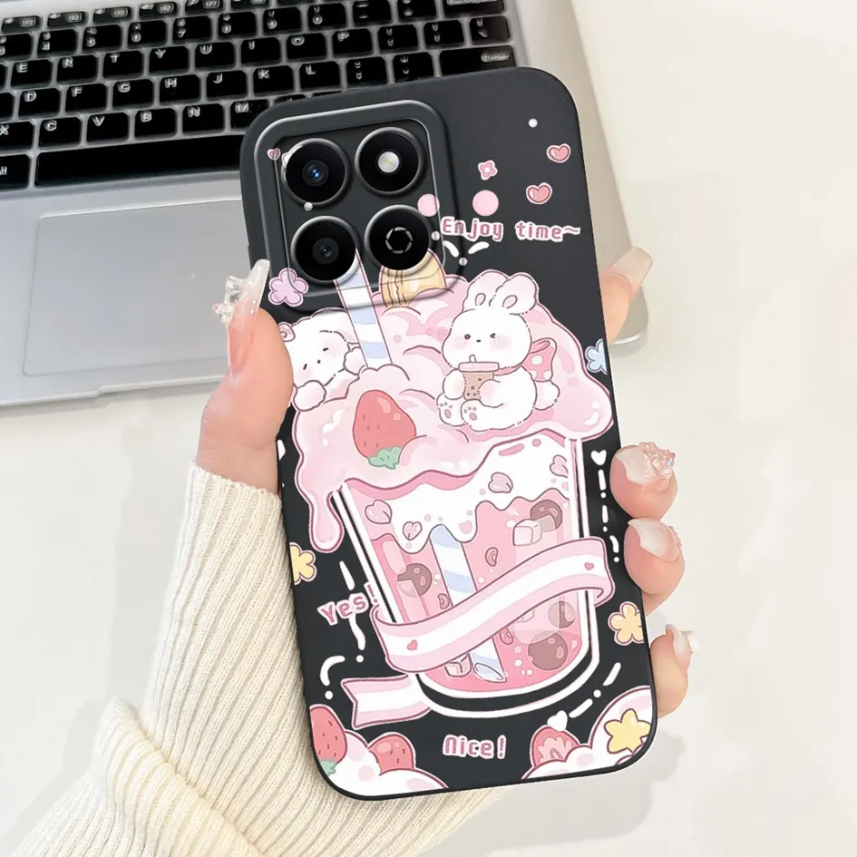 Fashionable Shockproof Silicone Bumper Case with Rabbit Flower Design