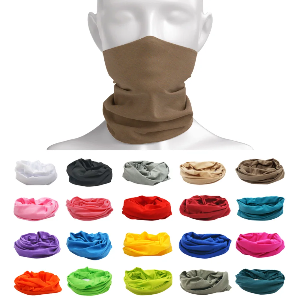 

Sun Protective Tube Scarf 9.8'x19.6' Summer Cycling Camping Headband Dustproof Face Mask Solid Color Unisex Snood Gaiter Bandana
