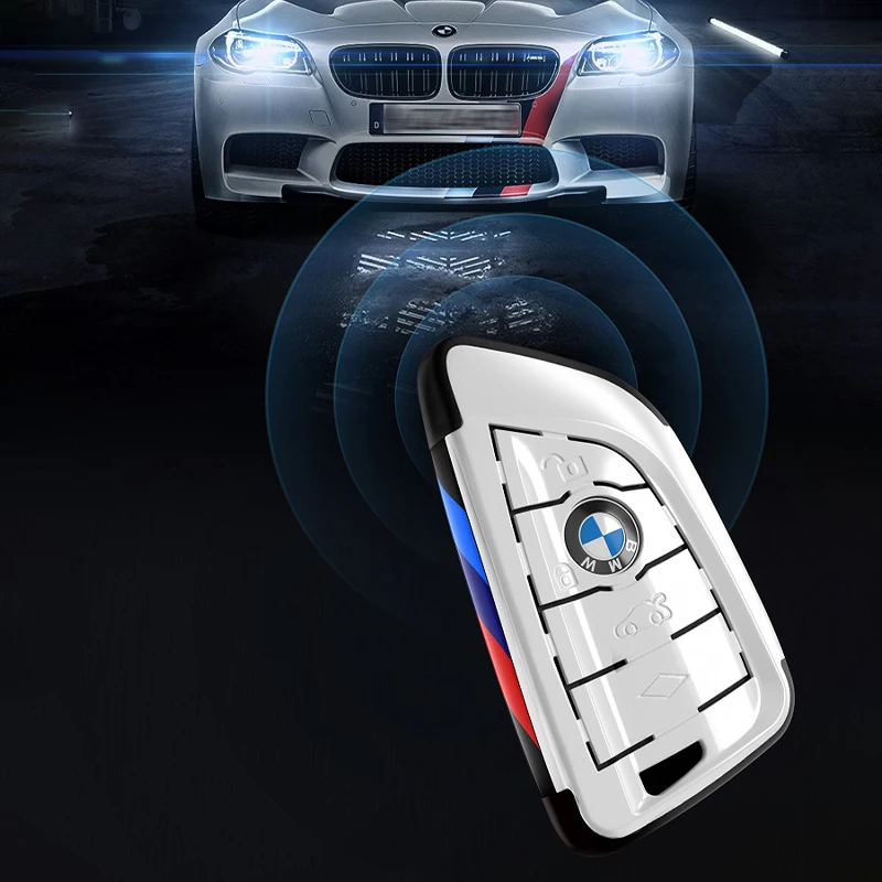ABS Car Key Case Cover Shell Fob for BMW 1 2 3 4 5 6 7 Series X1 X3 X4 X5 X6 X7 F10 F20 F30 G20 G30 G01 F15 F16 G02 G05 F34 Bag for key case