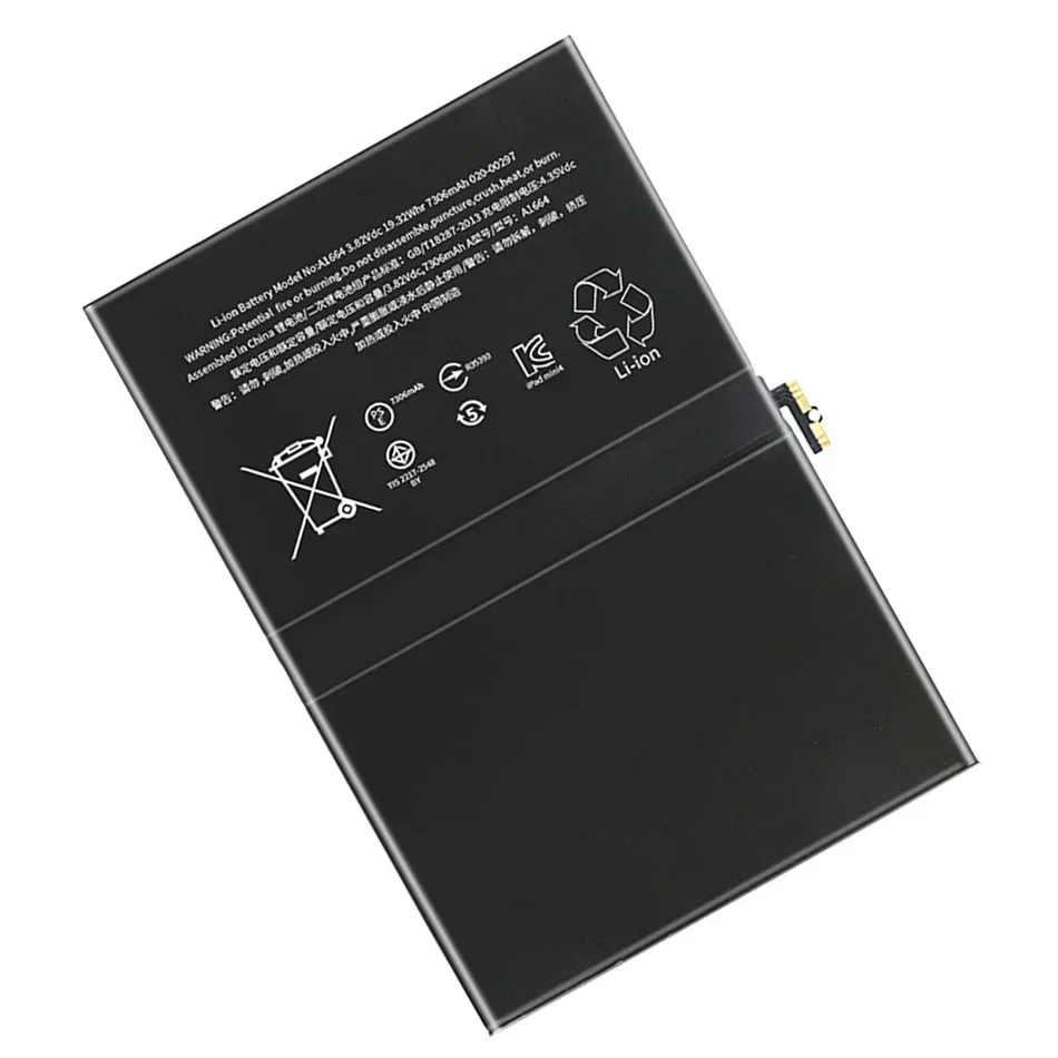 Rechargeable Tablet Battery 7306mAh For Apple iPad Pro 9.7 Pro9.7 A1673 A1674 A1675 Portable Battery rechargeable battery