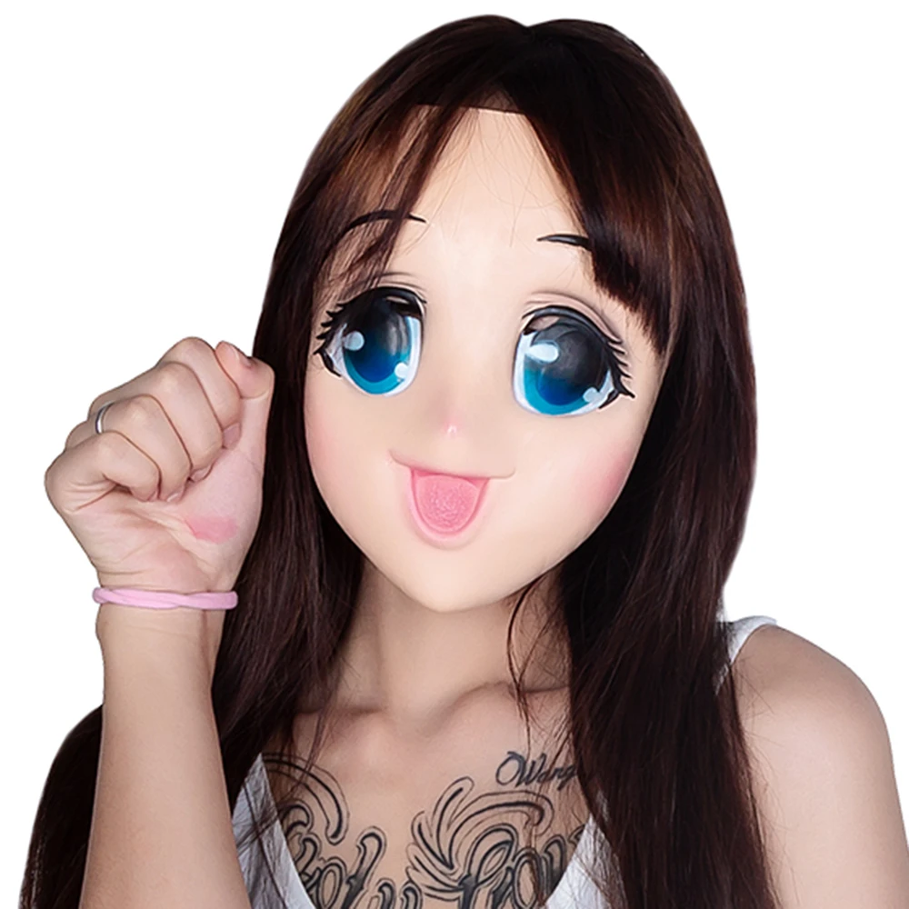 Sexy Cute Big Eyes Loli Latex Eye mask Face mask Halloween mask Party masks Masquerade mask 3d printed mask 3d face masks Horror mask Superhero mask Lace masquerade mask Anime Cosplay Kigurumi Half Face Mask Cartoon Character Lolita Comic-con Carnival Costume