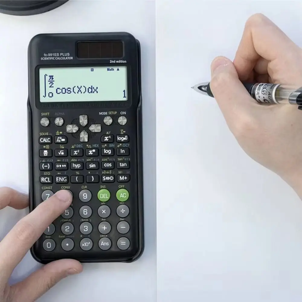 417 기능 엔지니어링 과학 계산기 ABS 2라인 수학 계산기 표준 다기능 학교 사무용품