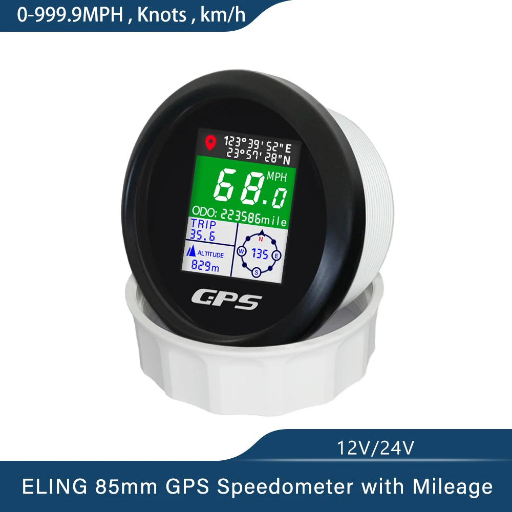 New 52mm 85mm Digital GPS Speedometer ODO with Longitude Latitude